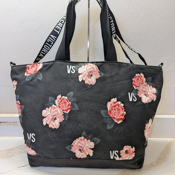 Victoria's Secret floral weekender bag. EUC! - Picture 6 of 9